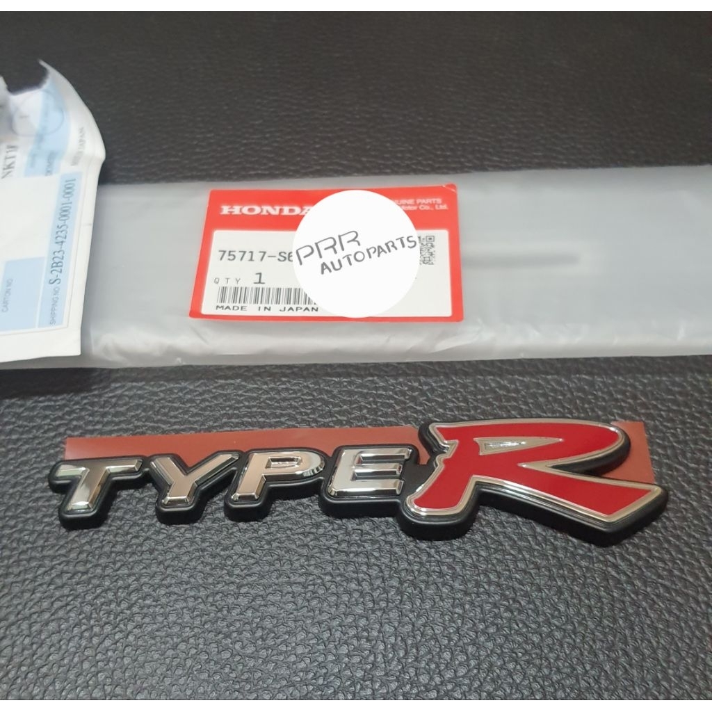 ของแท้ โลโก้ TYPE-R ติดด้านท้ายรถ HONDA CIVIC TYPE-R ปี2001-2004