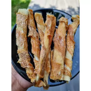 Chicken / Duck wrapped in cartilage ไก่/เป็ดพันกระดูกอ่อนวัว 100g กระดูกขัดฟัน ขนมสุนัข Umm ขนมหมา