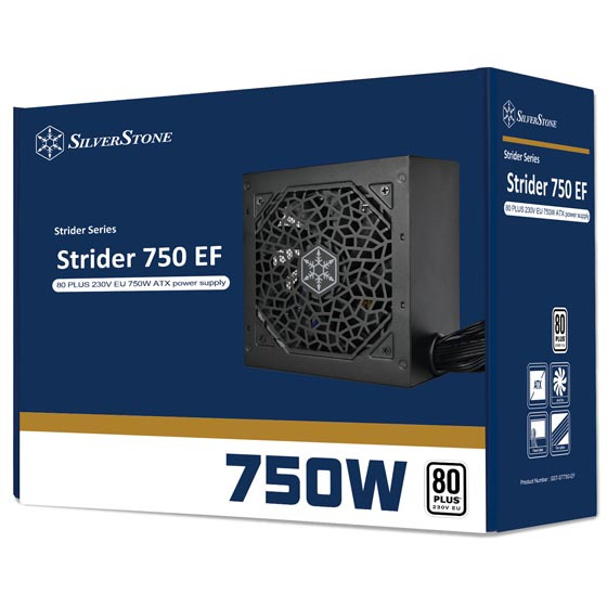 POWER SUPPLY (อุปกรณ์จ่ายไฟ) SILVERSTONE STRIDER 750W EF 80PLUS : SST-ST750-EF