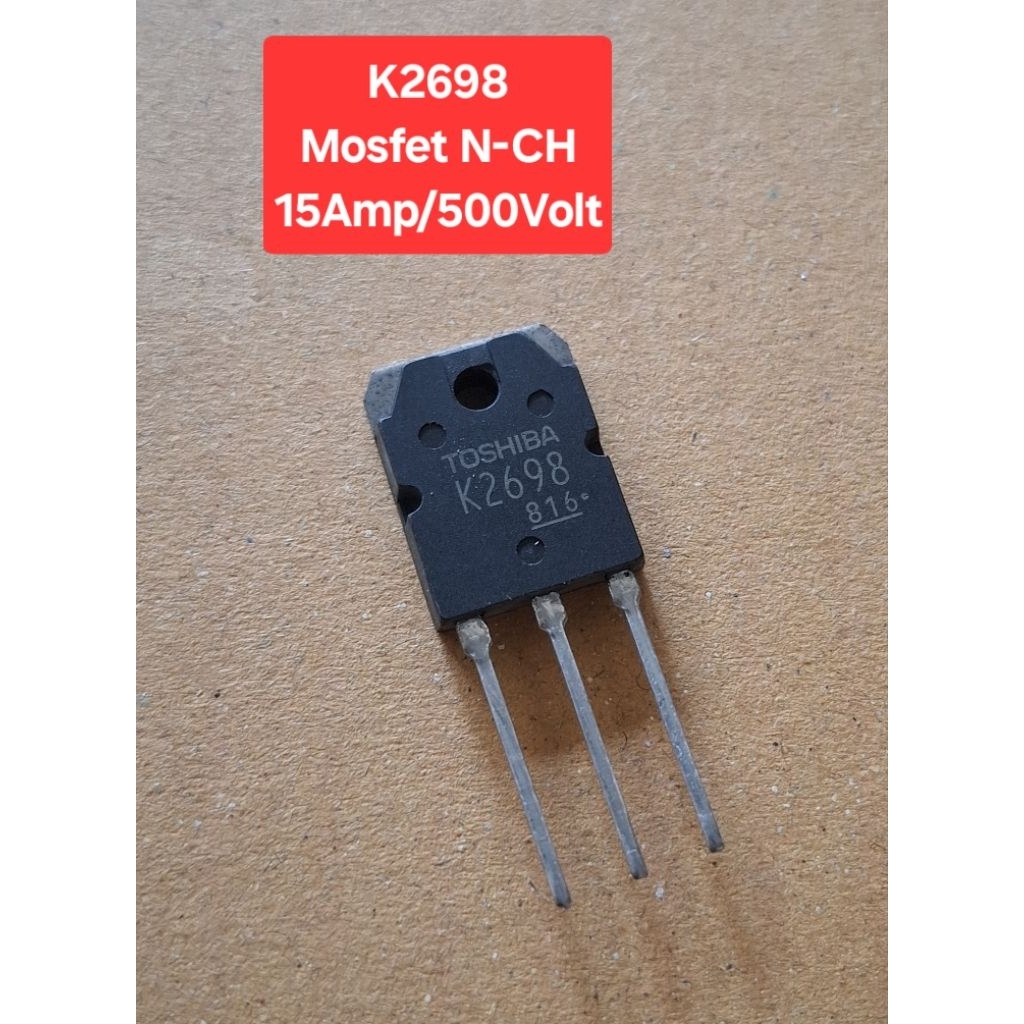 K2698 Mosfet N-CH 15Amp/500Volt