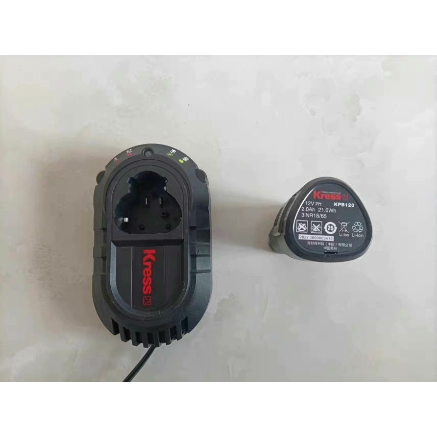 Kress KPB120+KCH1202 แบตเตอรี่ 12V 2.0Ah + ที่ชาร์จแท้ สำหรับ KU202/KU203 ชาร์จเร็ว 40W