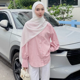 Alis shirt (เชิ้ตคอตตอนอัดยับ)