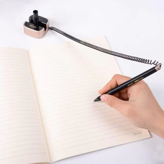 Deli ปากกาเจลแบบตั้งโต๊ะพร้อมแท่น หมึกน้ำเงิน Deli Desk Pen Stand (0.5/0.7 mm) อุปกรณ์เครื่องเขียน