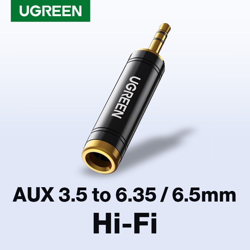 UGREEN รุ่น 60711 อะแด็ปเตอร์แจ็ค Aux 3.5mm to 6.35mm/6.5mm วัสดุชุบทอง เชื่อมต่อสายแจ๊คโมโนเครื่องเล่นเสียง HIFI