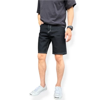 JEANSEXPRESS Short's Jeans 09 กางเกงยีนส์ขาสั้นชาย ทรงเหนือเข่า สียีนส์ดำเข้ม เป้าซิป Size 28-38 รับชำระปลายทาง