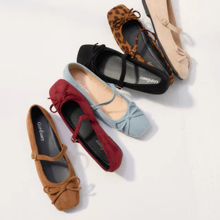 (พร้อมส่ง) Gordinary Matilda แมรี่เจนโบว์หนังกลับ Size 36-40 (881-61)
