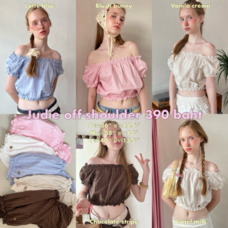 Cintage♡ CT2106 ครอปปาดไหล่judie3125 🍒