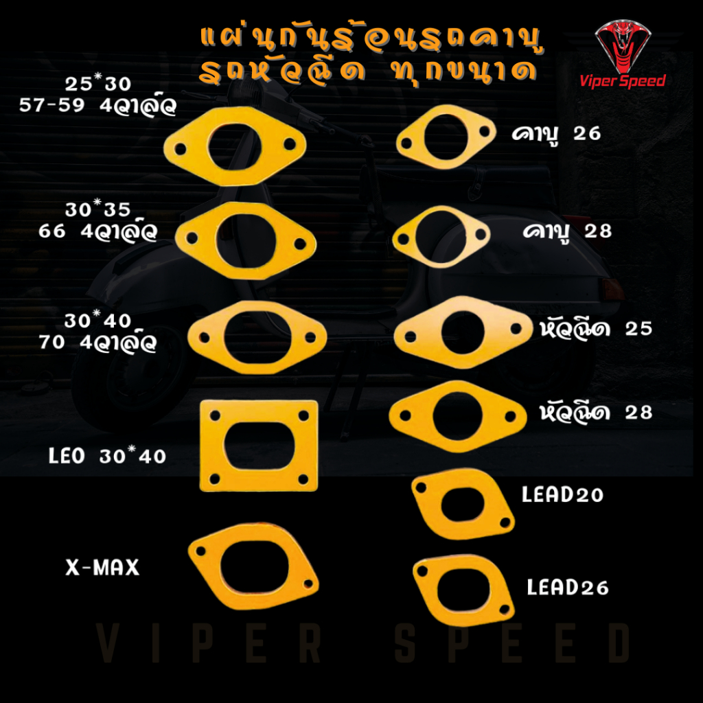 แผ่นรองคอหรีด แผ่นกันร้อนรถคาบู รถหัวฉีดทุกขนาด งานCNC ชิ้นงานสวย