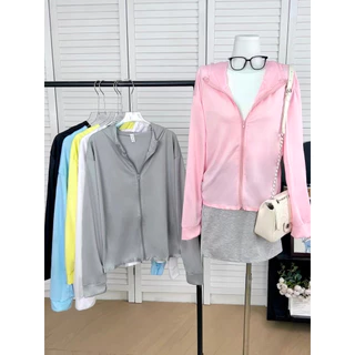 เสื้อคลุมกันเเดด เสื้อคลุมเเขนยาว 12สีให้เลือก เบาบางสบาย กันยูวี99% ระบายอากาศ #020340
