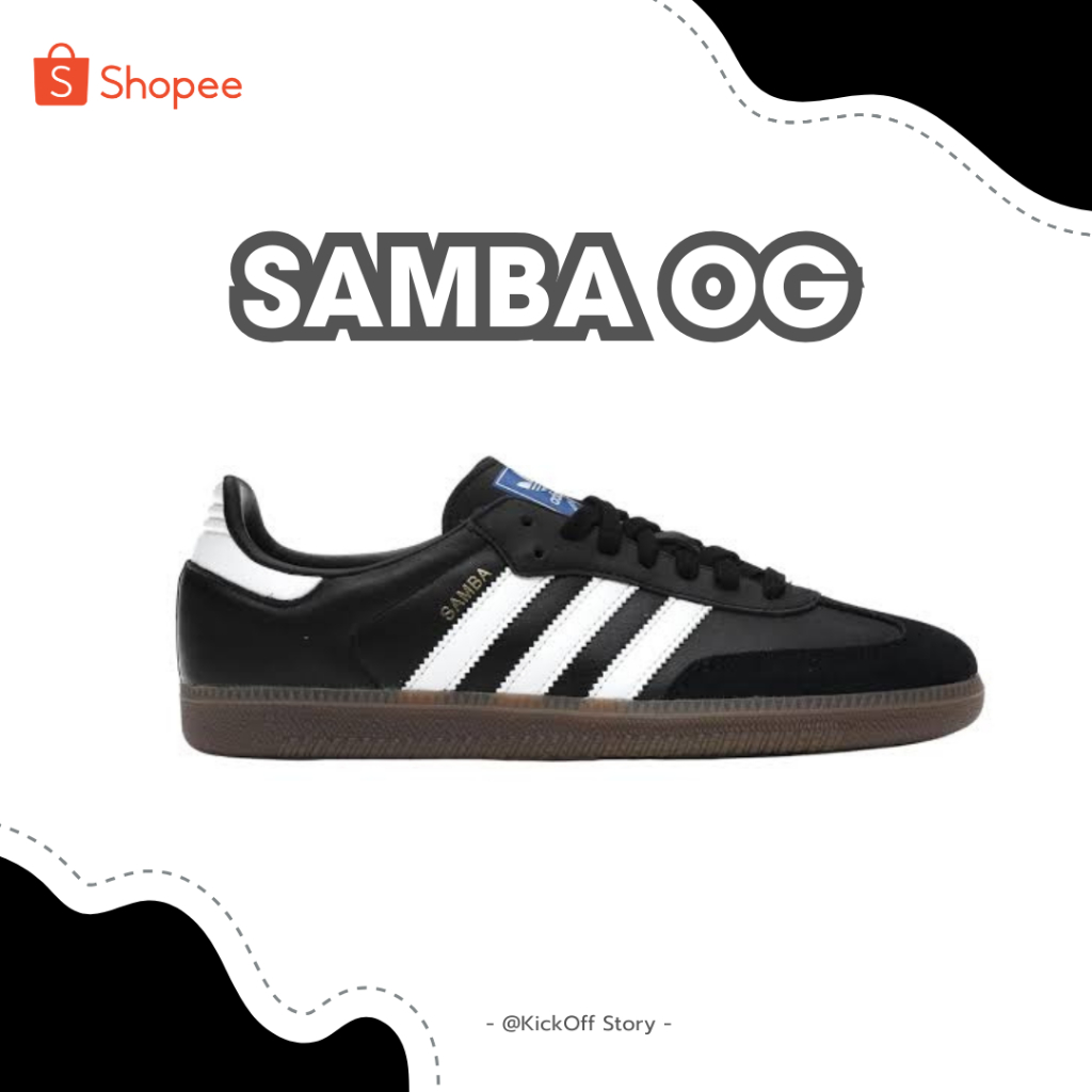 Adidas samba OG originals black รองเท้าผ้าใบลำลองแฟชั่นสำหรับผู้ชายและผู้หญิง