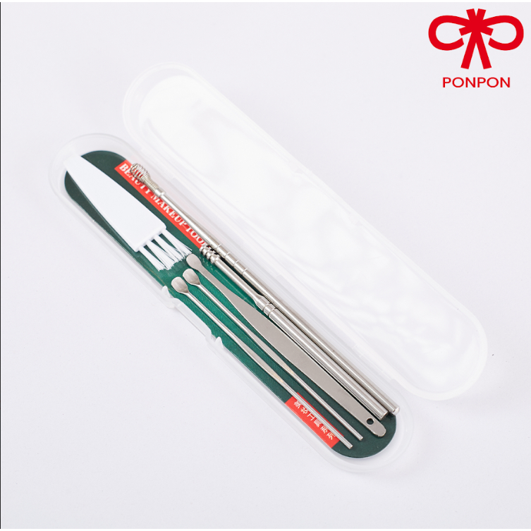 PON PON เซ็ตที่แคะหูสุดคุ้ม สเตนเลส 6 ชิ้น พร้อมกล่องเก็บ พกพาสะดวก ทำความสะอาดง่าย