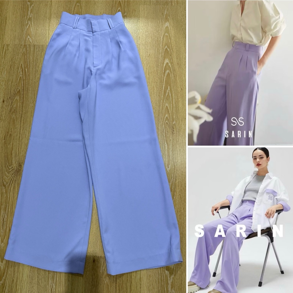 (ใช้โค้ดลดได้) sarin official กางเกงรุ่น walking wild pants สีม่วง