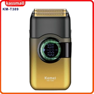 Kemei เครื่องโกนหนวดฟอยล์ตัดผมสําหรับผู้ชายกันน้ําเปียกและแห้งไฟฟ้ามีดโกนไร้สายจอแสดงผล LED USB-C เครื่องโกนหนวดแบบชาร์จ