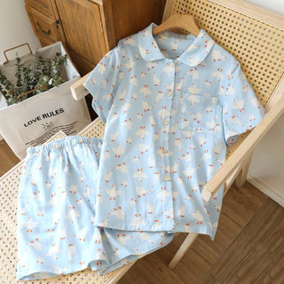 ชุดนอนผ้าCottonญี่ปุ่นสี่ลายคิ้วว์ Low Stock ผ้านุ่มมากใส่สบายสุดๆ