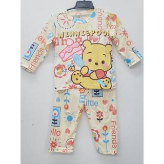 D.ยย2-8#ชุดนอนเด็กเล็ก.1เดือน-4ขวบ.แขนยาวขายาว ผ้าเด้งผ้าสเป…