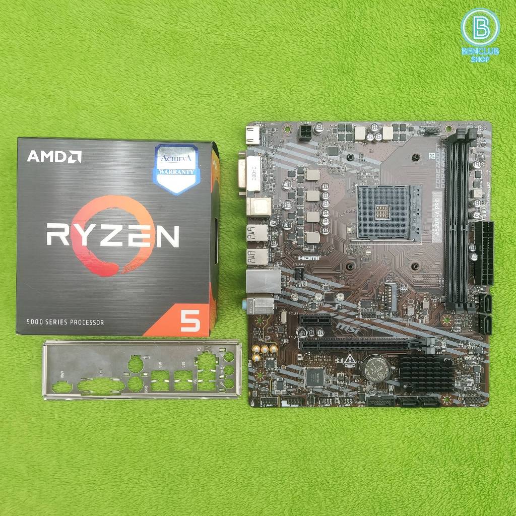 cpu r5 5600x & mb msi a520m a pro ประกัน 08/2027 สินค้ามือสอง