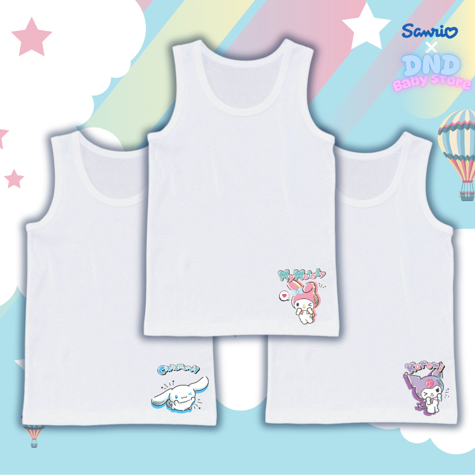 เสื้อซับในเด็ก เสื้อกล้ามเด็กลาย ซานริโอ้2025 คุโรมิ มายเมโลดี้ ชินนาม่อนโรล นุ่มระบายอากาศได้ดี ไซส์ 1-11ปี