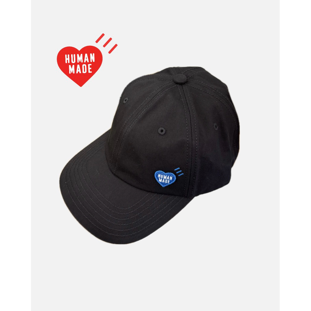 (สินค้าพร้อมส่ง) หมวก Human made Offline store Tokyo สีดำ หัวใจสีฟ้า