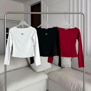 PTTOP001 เสื้อแขนยาว PROMTHONG คอปาดผ้านุ่มใส่สบาย