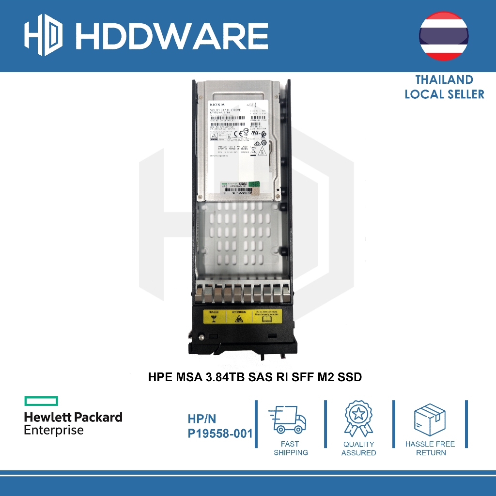 HPE MSA 3.84TB SAS RI SFF M2 SSD // P19558-001 // R3R30A // KPM51RUG3T84 // SDFBE04GEA01