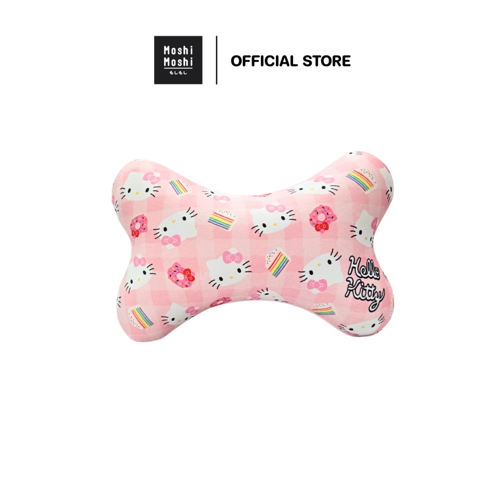 Moshi Moshi หมอนรองคอ เมมโมรี่โฟม ลาย Hello Kitty ลิขสิทธิ์แท้จากค่าย Sanrio หมอนรองคอในรถยนต์ รุ่น 6100005289