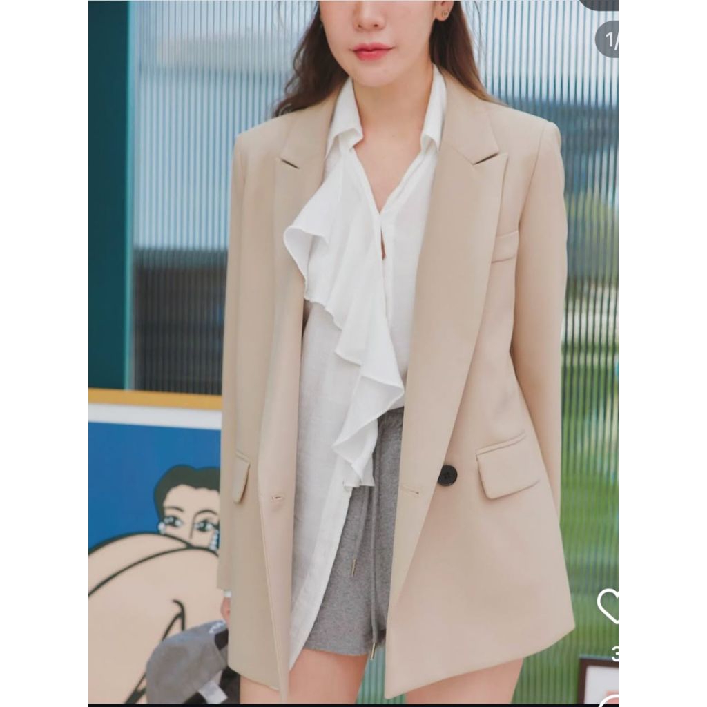 argento blazer menar menarstudio สีครีม