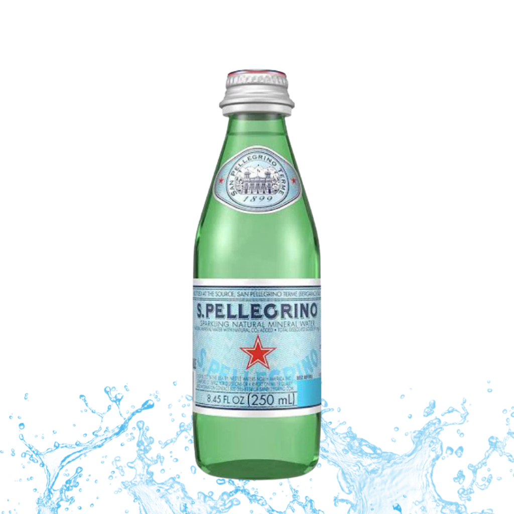 San Pellegrino Sparkling Mineral Water l ซานเพลลีกรีโน น้ำเเร่โซดา ขวด / 250ML.