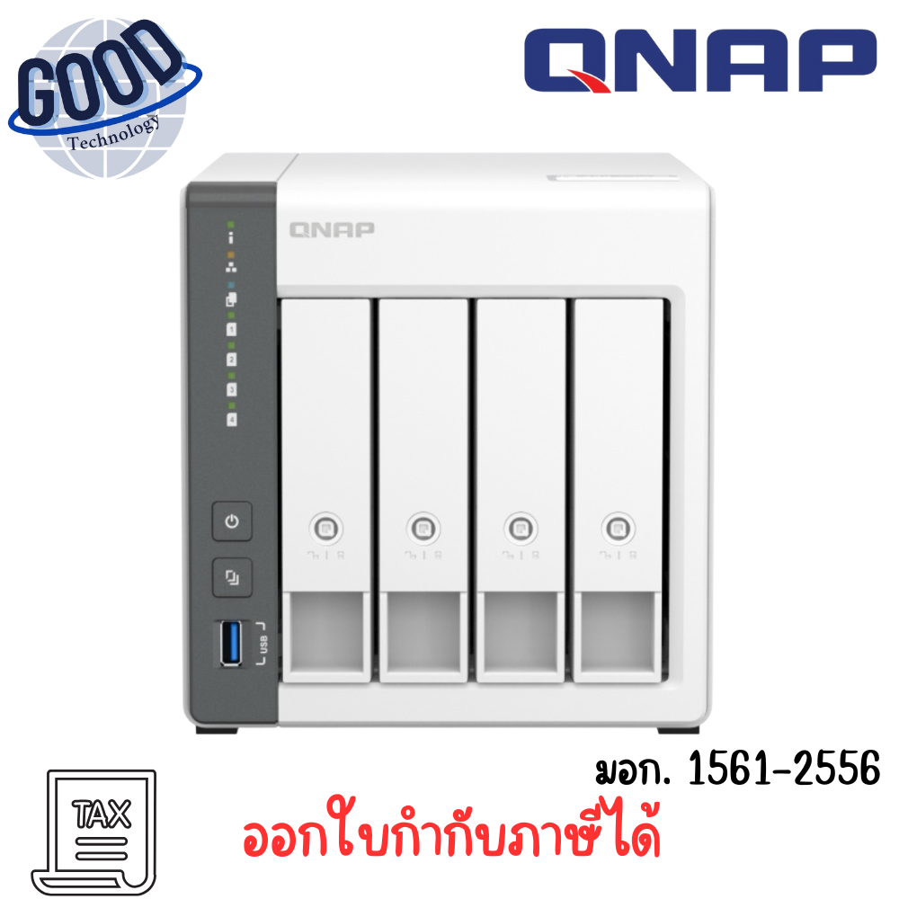 QNAP รุ่น TS-433 /4-BAY ARM 4-CORE CORTEX-A55 /4 GB ON BOARD NAS เช็คสินค้าก่อนสั่งซื้อ