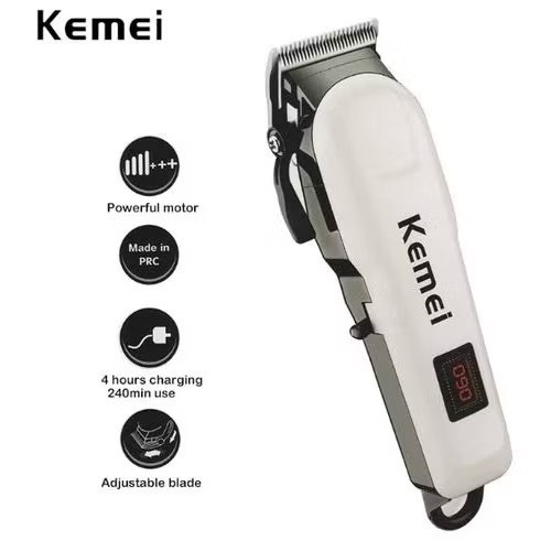 KM809A Kemei ปัตตาเลี่ยนตัดผมไฟฟ้า หน้าจอ LCD ปัตตาเลี่ยน ปรับได้ รุ่น KM-PG809A แบตตาเลี่ยน ชาร์จ U