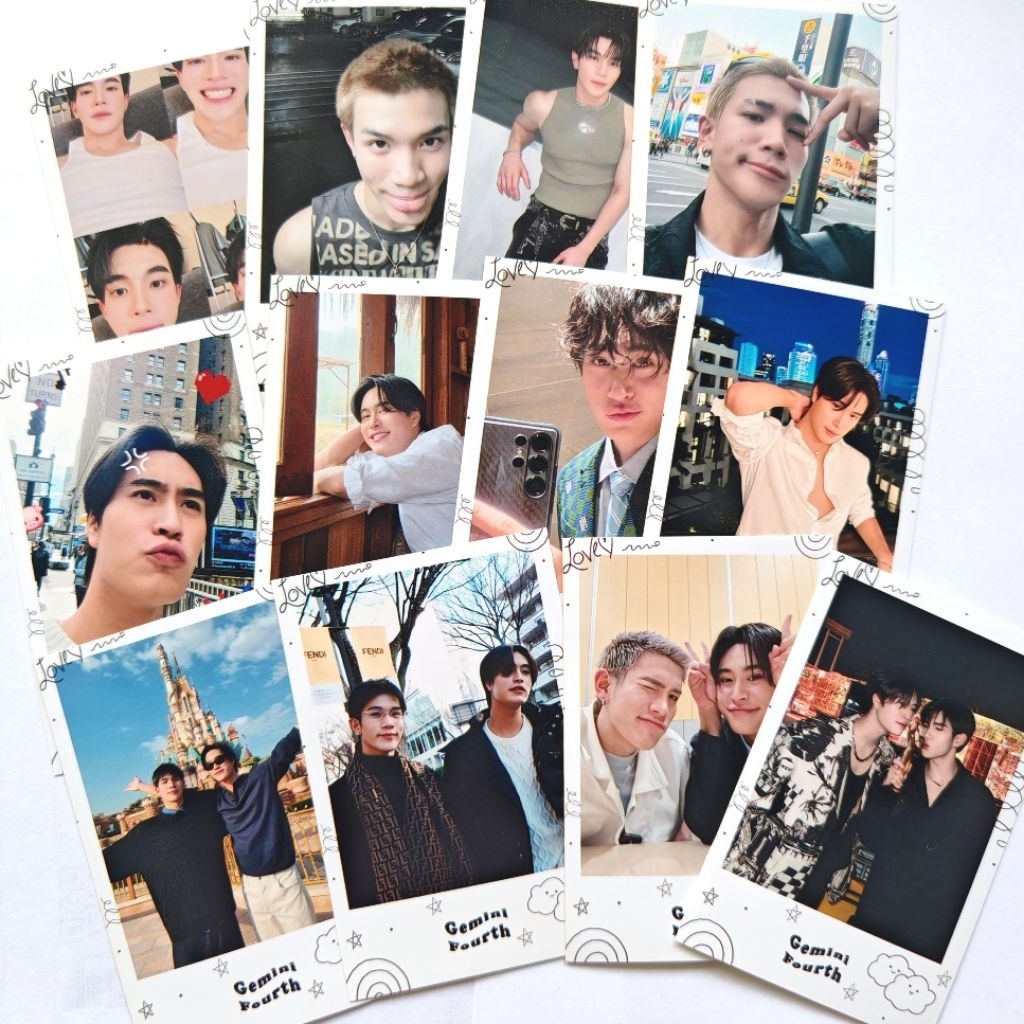 GEMINIFOURTH - รูปเจมีไนน์โฟร์ท 2x3 นิ้ว 4 ใบ กรอบดาว