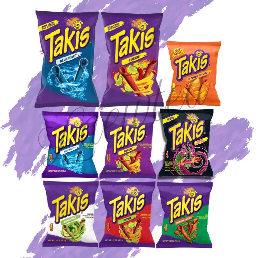 Takis ขนมสแน๊คข้าวโพดอบกรอบ มี 7 รส 2 ขนาด สินค้าจากสหรัฐอเมริกา