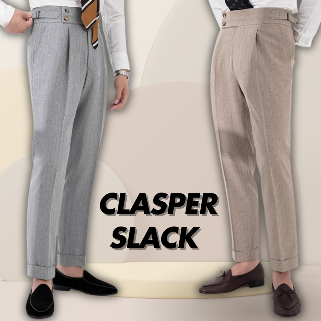 11.WOLF Clasper Slack กางเกงขากระบอก กางเกงขายาว กางเกงทรงกระบอก / SL26