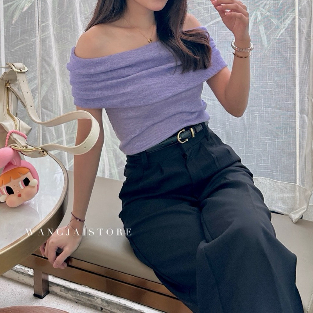ส่งต่อ💜wangjaistore💜เสื้อปาดไหล่