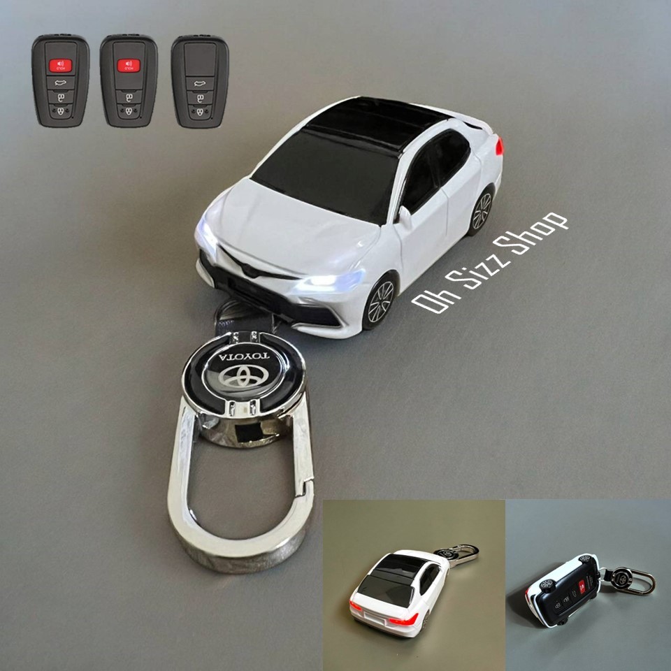 เคสรีโมทรถ Toyota Camry 2019-2023 รีโมททรง V มีไฟหน้าและหลัง  แบบโมเดลรถ   (Car Shape)  วัสดุพลาสติกเบา ABS  พร้อมพวงกุญ ราคา ถูกที่สุด ดีลบีเคเค แกลเลอรีภาพที่ 7