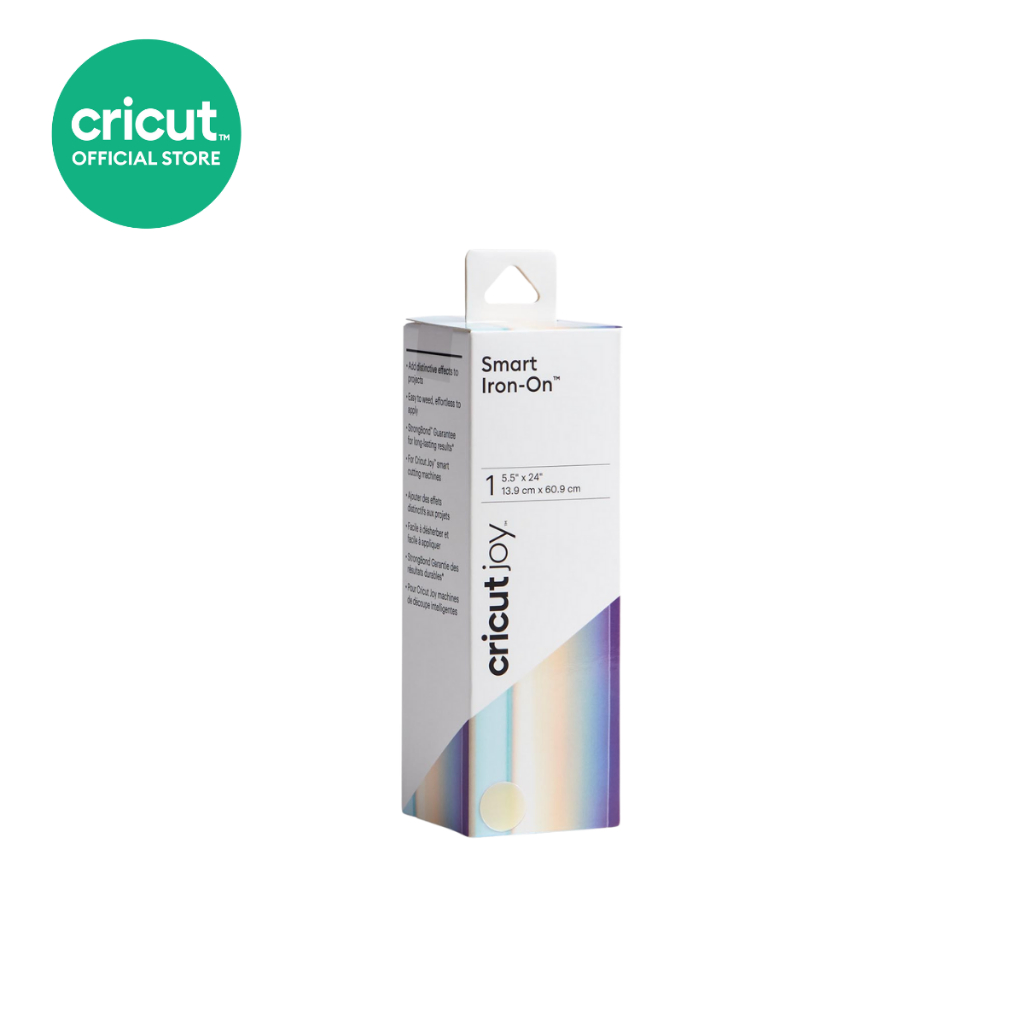 Cricut Joy Smart Iron-On Holographic Translucent Blue ขนาด 5.5x24 นิ้ว สำหรับเครื่องตัดกระดาษรุ่น Cr