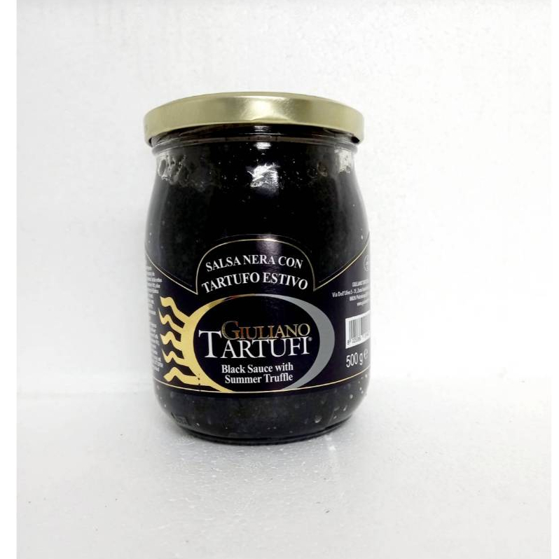 Giuliano 5% Black Truffle Sauce 500 g /  ซอสสำหรับพาสต้าผสมเห็ดทรัฟเฟิลดำ (ตรา จียูเลียโน่ ทาร์ทูฟี่) ขนาด 500 กรัม