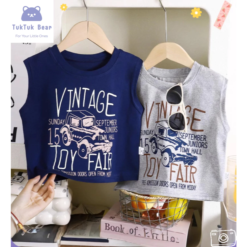 เสื้อกั๊กเด็ก เสื้อแขนกุดเด็ก ผ้านิ่ม ใส่กลางแจ้งหรือเป็นชุดชั้นใน สไตล์แฟชั่น