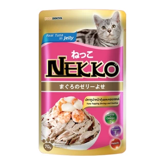 Nekko อาหารเปียกแมว ขนาด 70 กรัม (ยกโหล 12 ซอง)