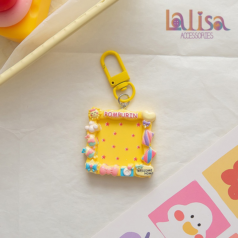 พวงกุญแจห้อยกระเป๋าสุดโซคิ้ว DIY ทรงสีเหลี่ยม alloy keychain D-60 ราคา ถูกที่สุด ดีลบีเคเค แกลเลอรีภาพที่ 6