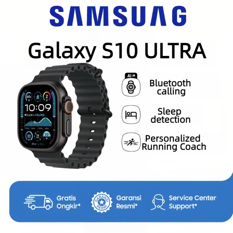 【NEW】สมาร์ทวอทช์ S10 Ultra2.01 หน้าจอ HD รองรับ GPS ตรวจวัดอัตราการเต้นของหัวใจ สมาร์ทวอทช์