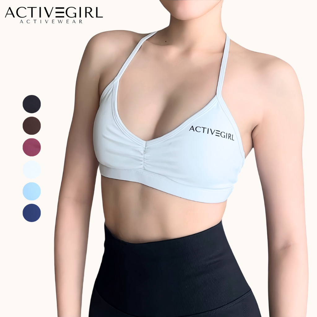 AGRL - สปอร์ตบราเนื้อผ้าหนานุ่ม รุ่น Jennie Bra Light Support สายปรับได้ 3 สไตล์  มีฟองน้ำ