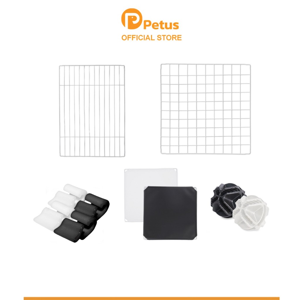 Petus คอกสัตว์เลี้ยง อุปกรณ์เสริมสำหรับ ชิ้นส่วนประกอบคอก DIY คอกประกอบสัตว์เลี้ยง หลากหลายรูปแบบ สีขาว
