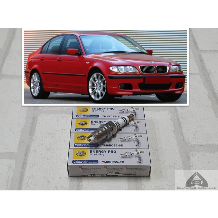 หัวเทียน BMW E46 ( 1998 - 2005 ) จำนวน 4 หัว / 6 หัว ขั้วยิธเทรียม ระยะใช้งาน 40,000 กม : Hella YM8R