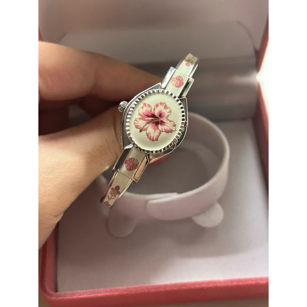 ❌sold❌ Andre Mouche นาฬิกาวินเทจ นาฬิกาสะสม pink flower collection