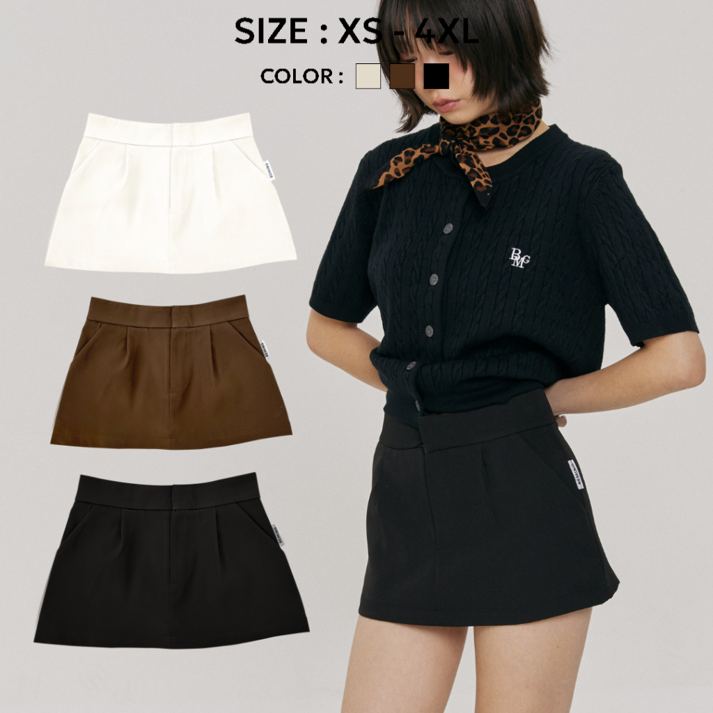 Bemingskirt068(XS-4XL)-Tama mini Skirt – กระโปรงมินิทรงเนี๊ยบ ☁️