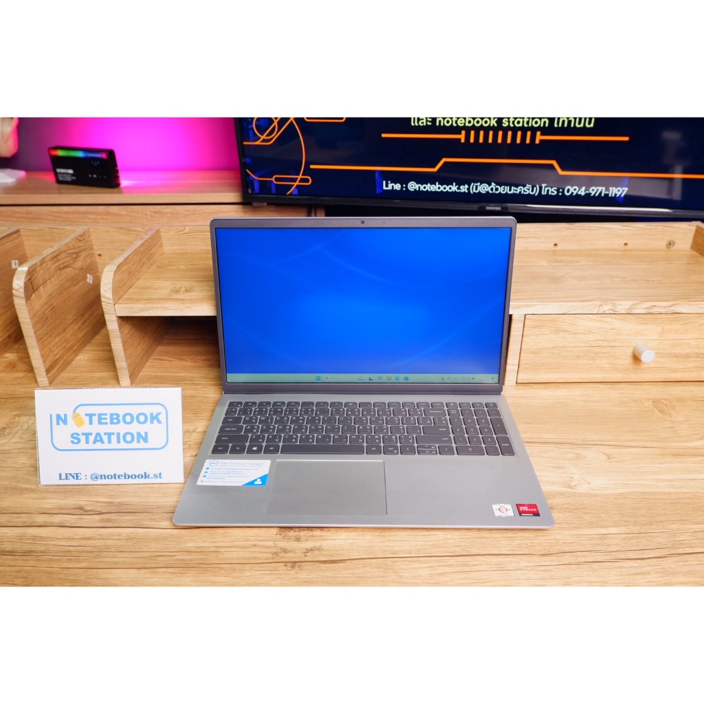 Dell inspiron 3515 Ram4 SSD256GB+HHD1TB จอ15.6 HD สเปคใช้งานทั่วไป พร้อมใช้งาน ราคาเพียง 7,990.-พร้อ