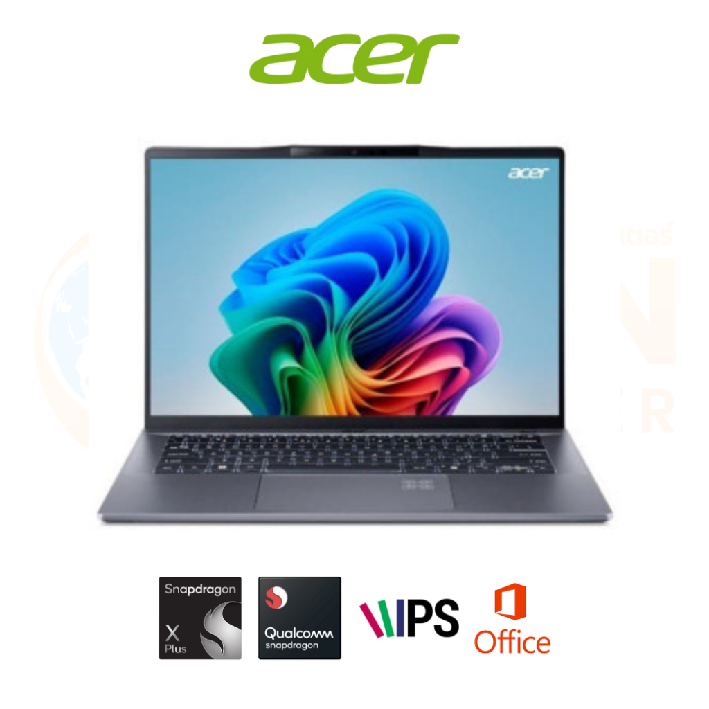 ACER SWIFT GO 14 AI SFG14-01-X2XD NOTEBOOK(โน้ตบุ๊ค)SNAPDRAGON X PLUS X1P-42-100 /16GB/512GB/WIN 11+