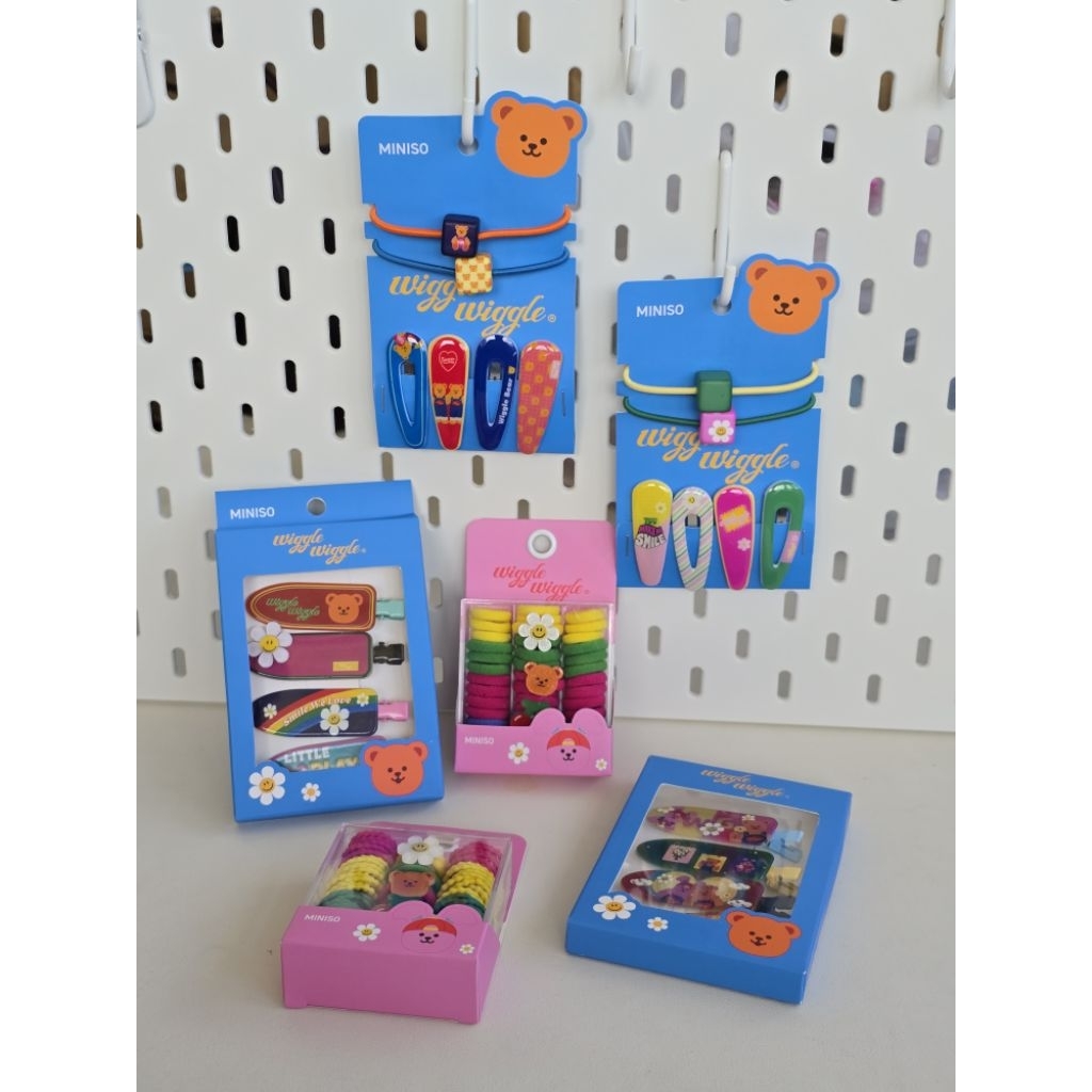 พร้อมส่งที่ไทย ✅  กิ๊บติดผม ยางมัดผม Wiggle Wiggle x miniso