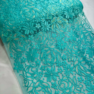 ผ้าลูกไม้ ลูกไม้ตกแต่ง ทำสไบ ตัดชุด งานDIY หน้ากว้าง 13”-16“…