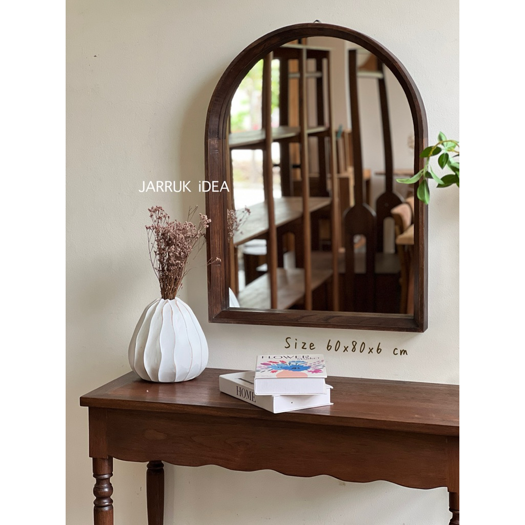 กระจกไม้สักเก่า 60*80 cm